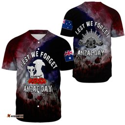 Anzac Day The Australian Army Baseball Jersey Shirt