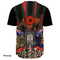 Anzac Day Lest We Forget Australia & New Zealand Baseball Jersey Shirt
