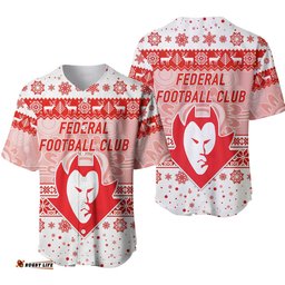 Federal Football Club Baseball Jersey Shirt Christmas Simple Style White