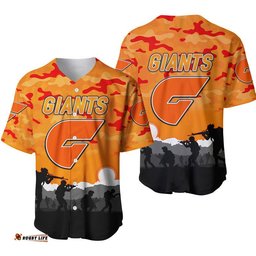 Greater Western Sydney Giants ANZAC Baseball Jersey Shirt Simple Style