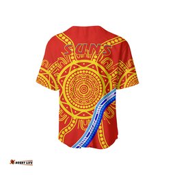 Custom Personalised Suns Football Baseball Jersey Shirt Royal Gold Coast