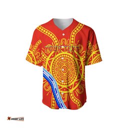 Custom Personalised Suns Football Baseball Jersey Shirt Royal Gold Coast