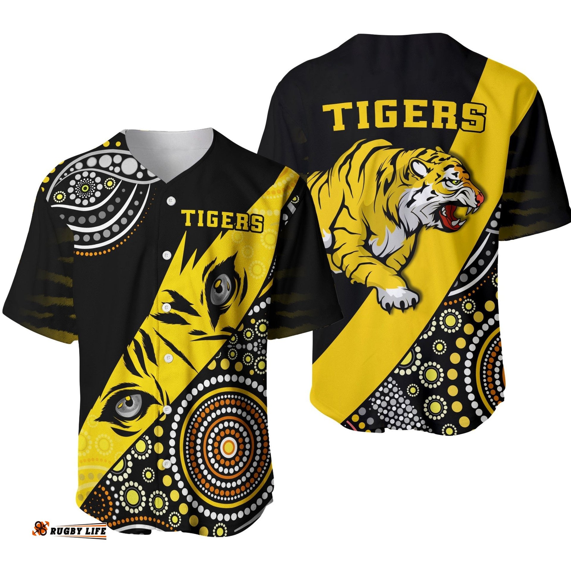 Richmond Indigenous Baseball Jersey Shirt Tigers Football