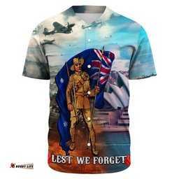 Anzac Day Australia Peace Baseball Jersey Shirt