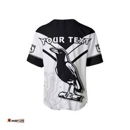 Custom Personalised The Magpies Indigenous Baseball Jersey Shirt 1908 Western Suburbs