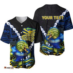 Eels Rugby Baseball Jersey Shirt Mix Polynesian