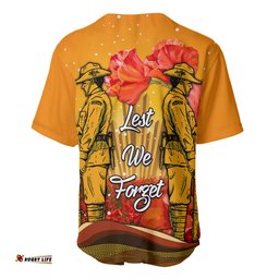 Aboriginal Anzac Day Baseball Jersey Shirt Soldier Poppy Vibe