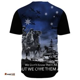 Anzac Day Australia Light Horse Baseball Jersey Shirt