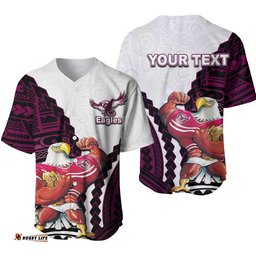 Eagles Rugby Baseball Jersey Shirt Mix Polynesian