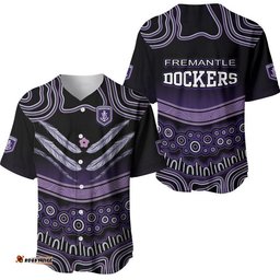 Fremantle Dockers Baseball Jersey Shirt Freo Indigenous Style