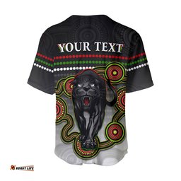 Custom Personalised Panthers Indigenous Baseball Jersey Shirt Version White Alternate