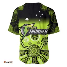 Thunder Baseball Jersey Shirt Sydney Gradient Aboriginal Art Ver.01