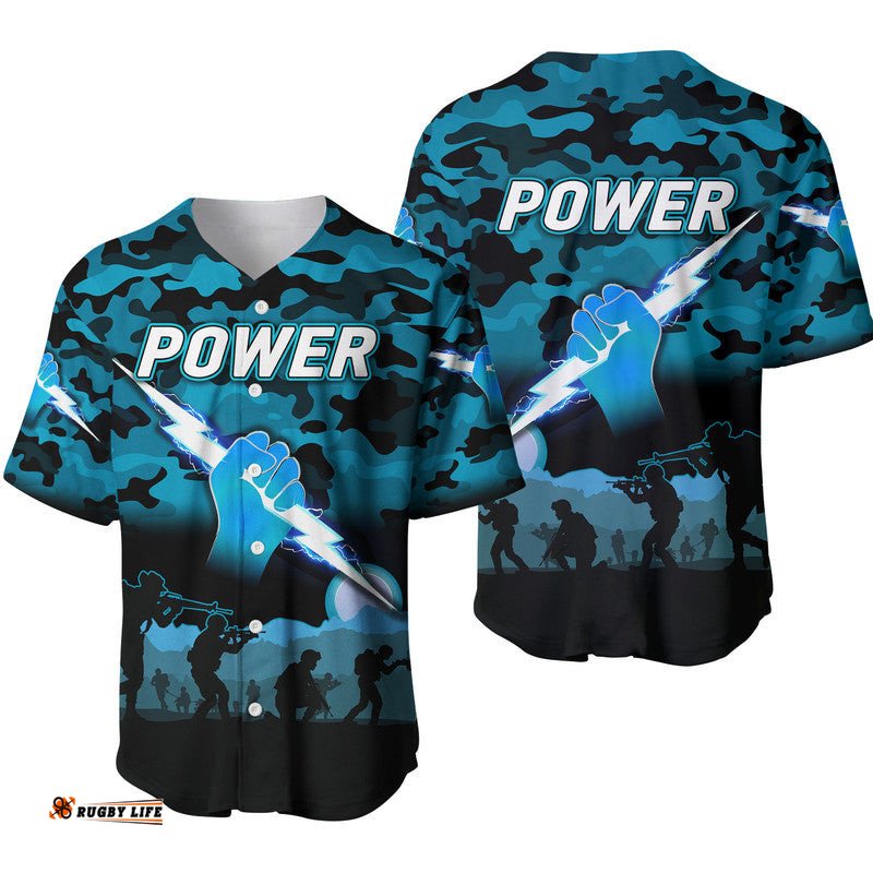 Port Adelaide Power ANZAC Baseball Jersey Shirt Simple Style