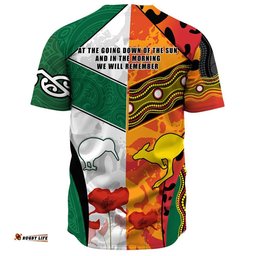 Anzac Day Australia New Zealand Mix Baseball Jersey Shirt