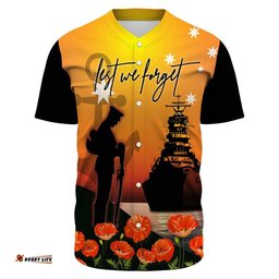 Anzac Day Navy Soldier Baseball Jersey Shirt