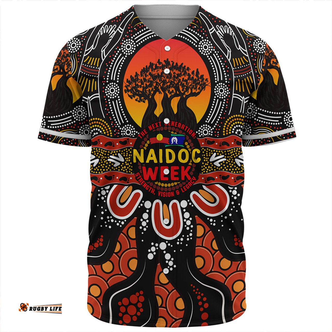 Amazing Aussie Indigenous Australian Aboriginal Naidoc Week Voices Of The Land Baseball Shirt