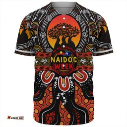 Amazing Aussie Indigenous Australian Aboriginal Naidoc Week Voices Of The Land Baseball Shirt