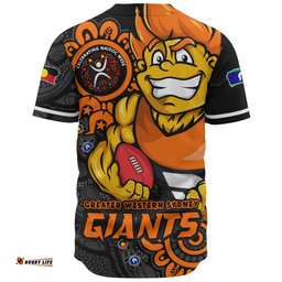 Amazing Aussie GWS GIANTS Power Through Generations NAIDOC Edition Baseball Shirt