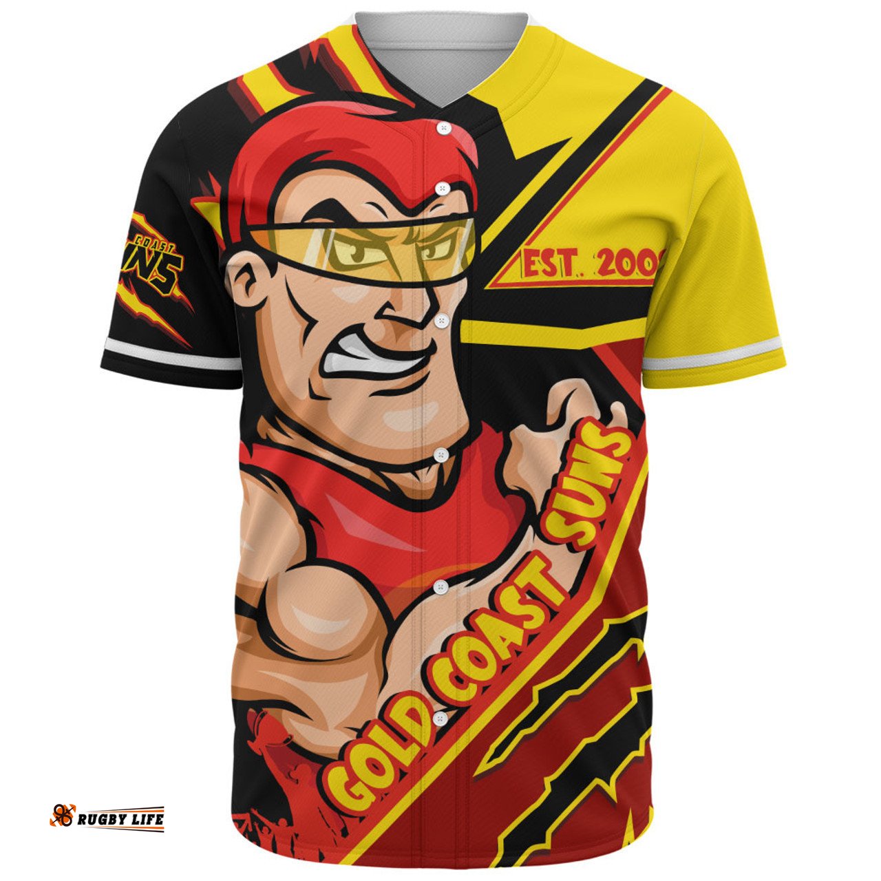 Amazing Aussie Gold Coast SUNS Battlefield Glory Gear Baseball Shirt