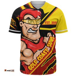 Amazing Aussie Gold Coast SUNS Battlefield Glory Gear Baseball Shirt