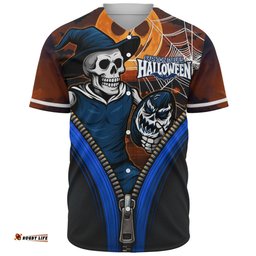Amazing Aussie Carlton Halloween Night Reaper Zipper Baseball Shirt