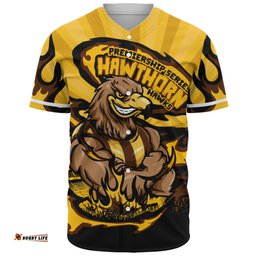 Amazing Aussie Hawthorn Premiership Series Flame Edition Baseball Shirt