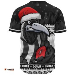 Amazing Aussie Collingwood Merry Christmas Down Under Footy Power Style Baseball Shirt
