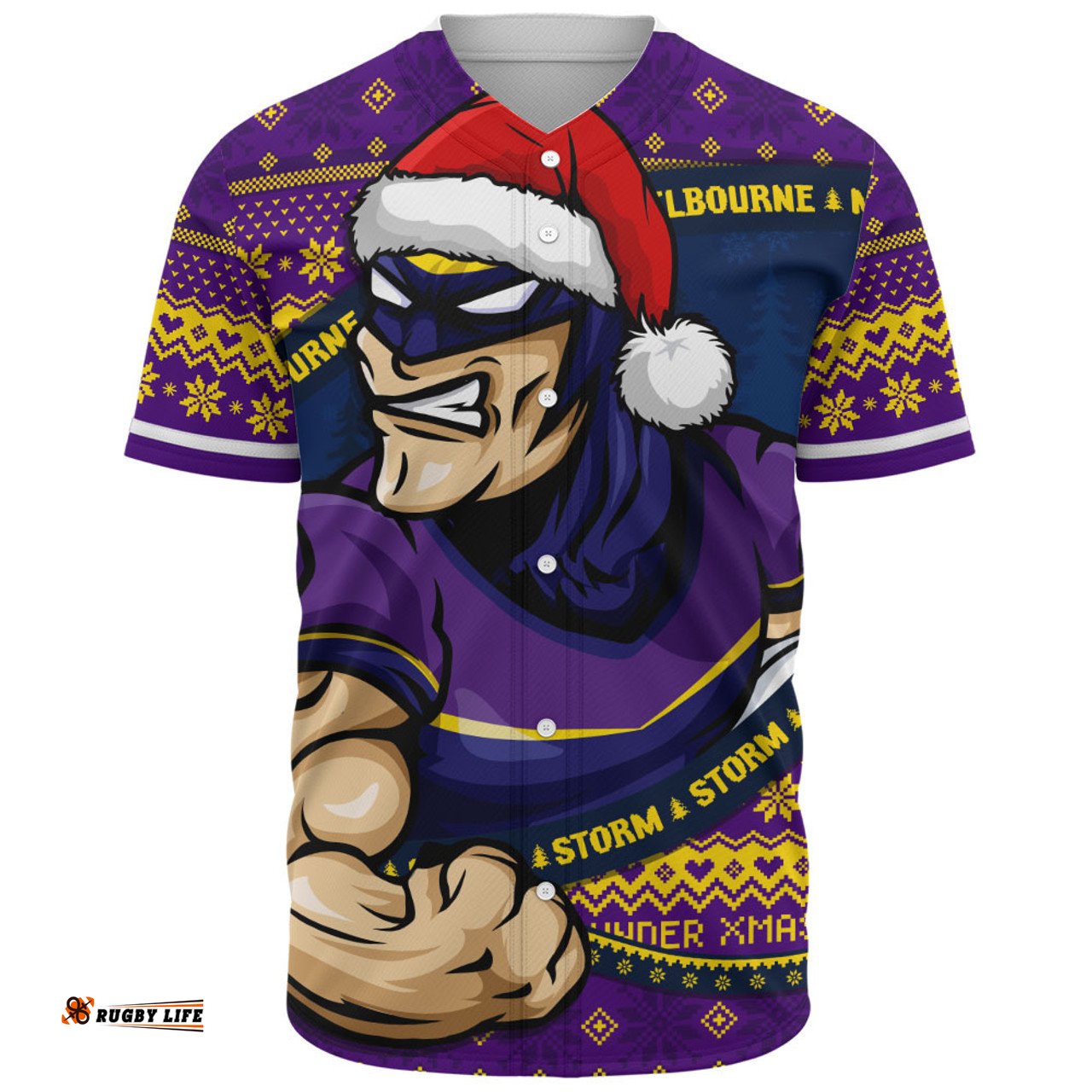 Amazing Aussie Melbourne Storm Ugly Knit Style For Christmas Game Fans Baseball Shirt
