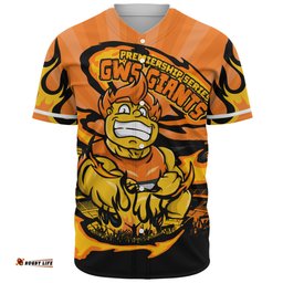 Amazing Aussie GWS GIANTS Premiership Series Flame Edition Baseball Shirt