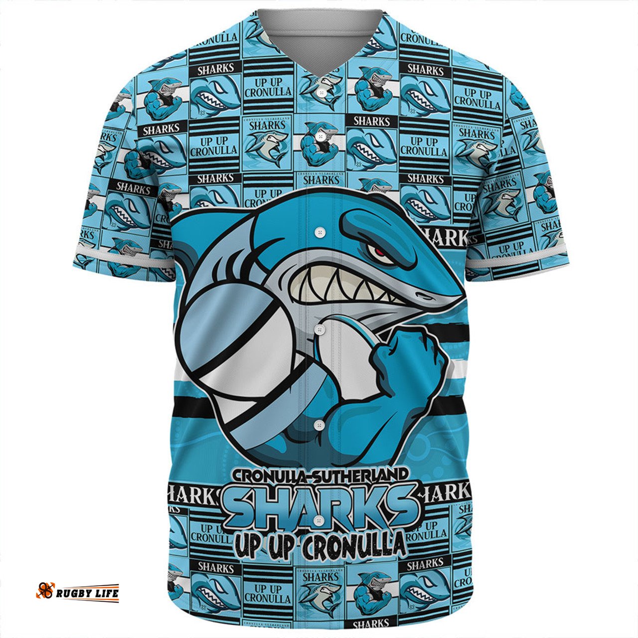 Amazing Aussie Cronulla Sutherland Sharks Champion���s Pride Comic Style Baseball Shirt