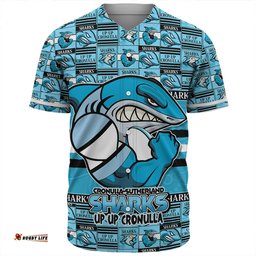 Amazing Aussie Cronulla Sutherland Sharks Champion���s Pride Comic Style Baseball Shirt