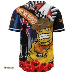 Amazing Aussie GWS GIANTS Anzac Day Honor United In Spirit Baseball Shirt