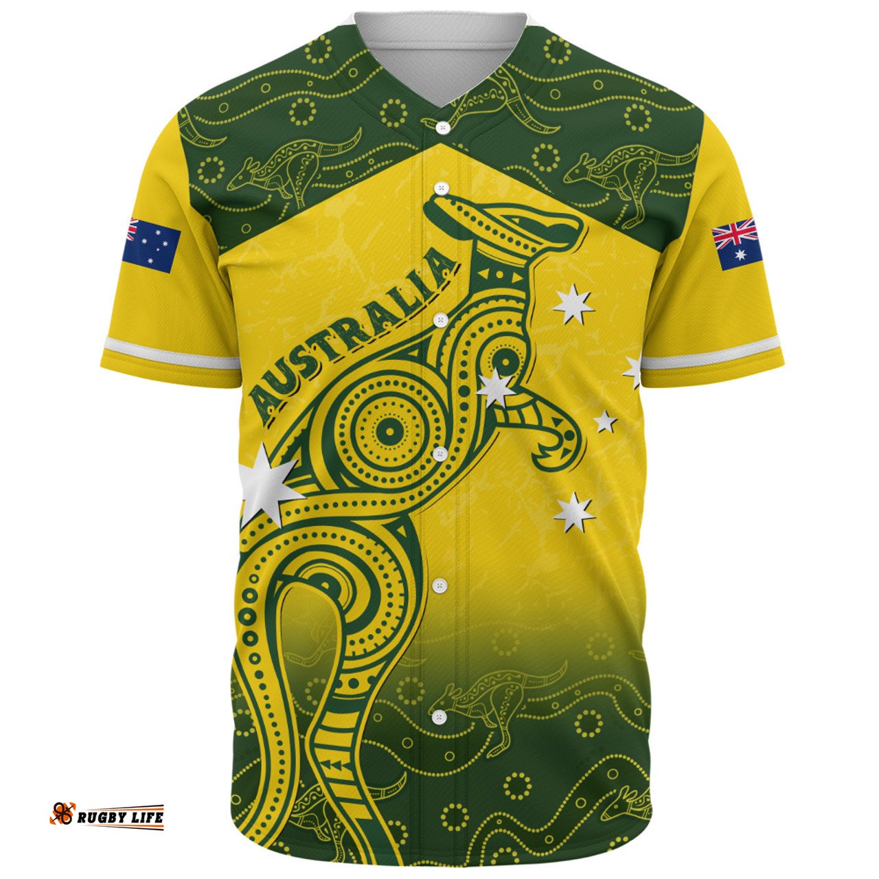 Amazing Aussie Indigenous Australian Aboriginal Dreamtime Kangaroo Australia Pride Baseball Shirt