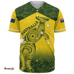 Amazing Aussie Indigenous Australian Aboriginal Dreamtime Kangaroo Australia Pride Baseball Shirt