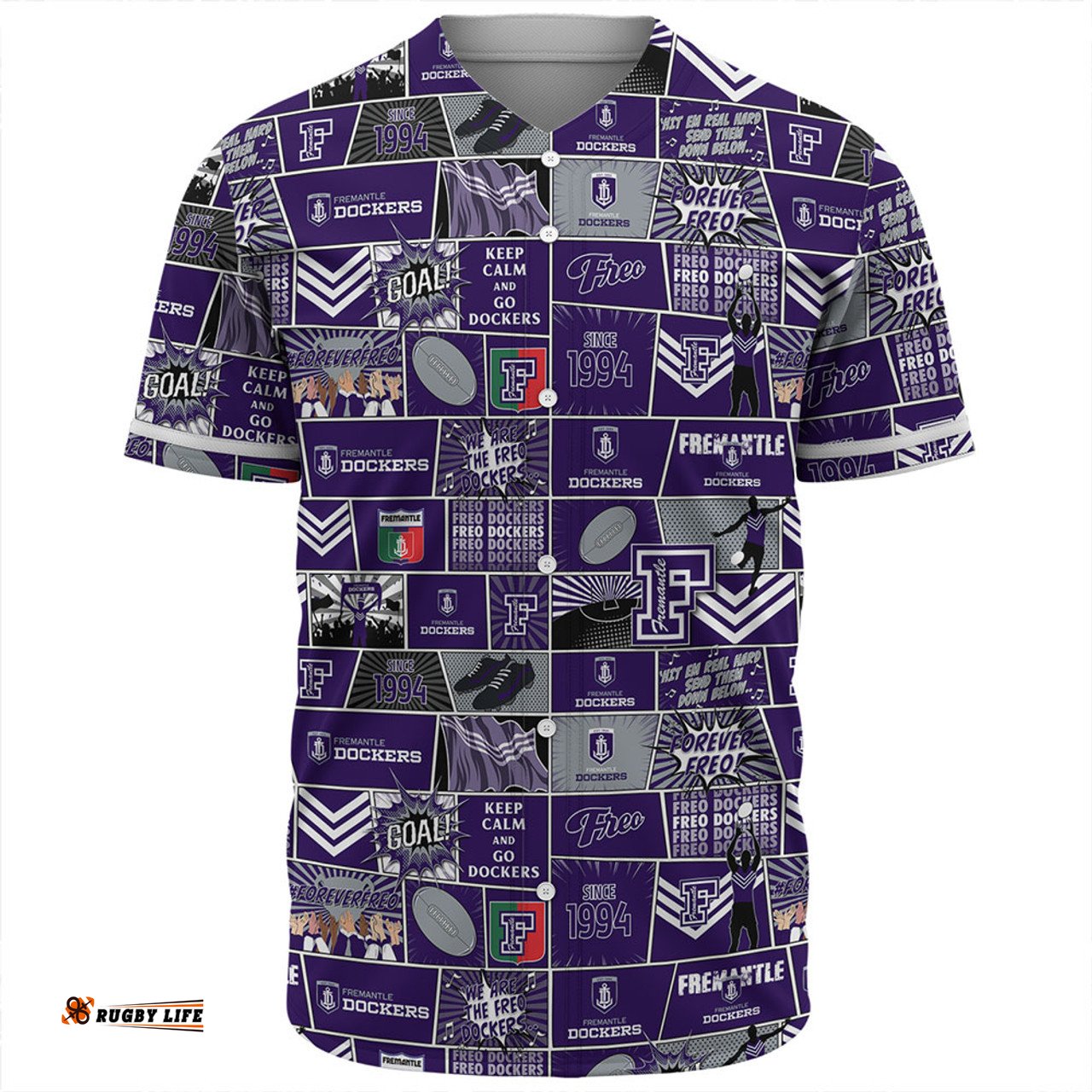 Amazing Aussie Fremantle Legacy Of The Pride Comic Style Baseball Shirt