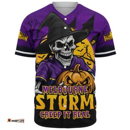 Amazing Aussie Melbourne Storm Dark Moon Rugby Halloween Battle Edition Baseball Shirt