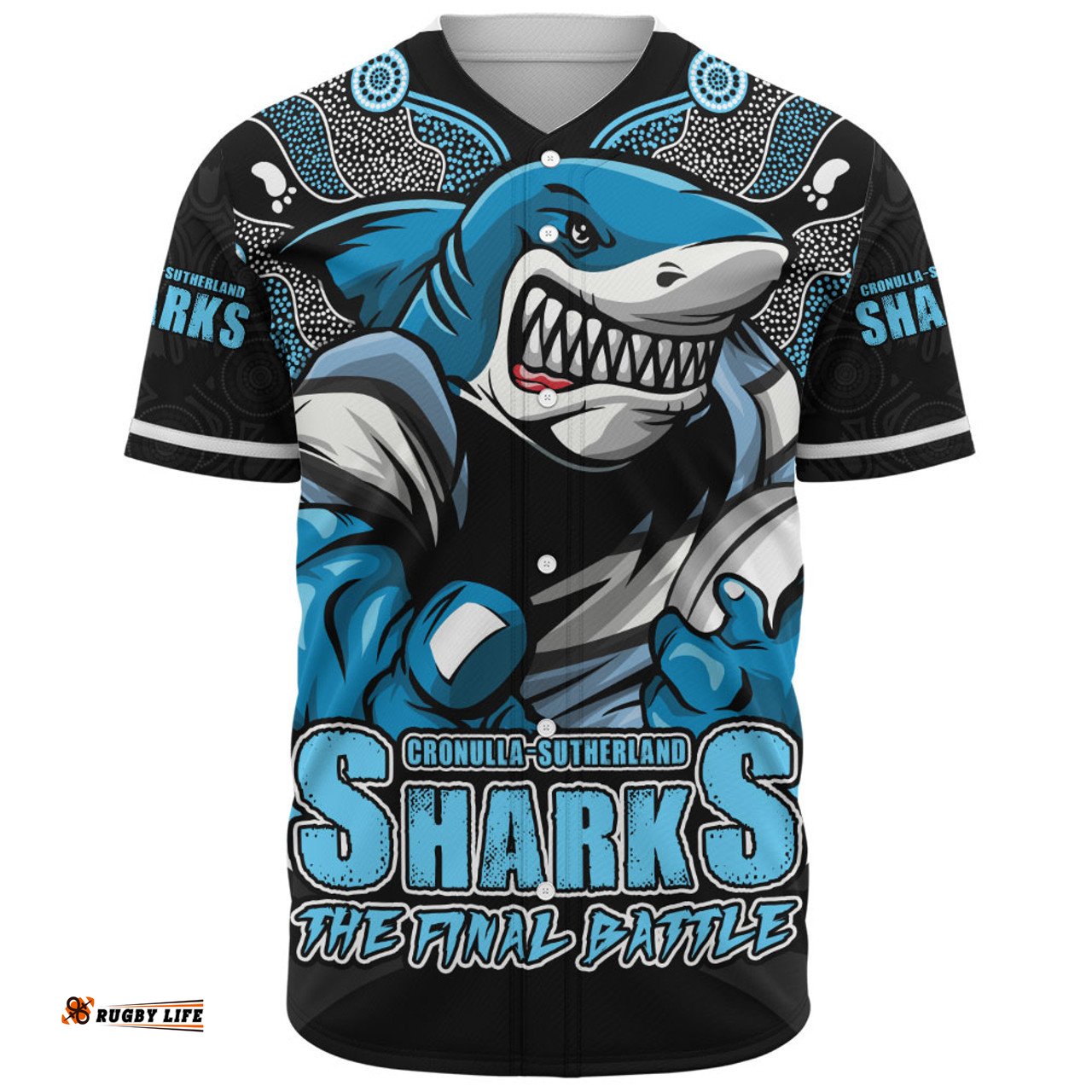 Amazing Aussie Cronulla Sutherland Sharks Final Clash Battle Edition Baseball Shirt