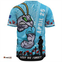 Amazing Aussie New South Wales Blues Anzac Day Lest We Forget Strong Fighting Spirit Baseball Shirt