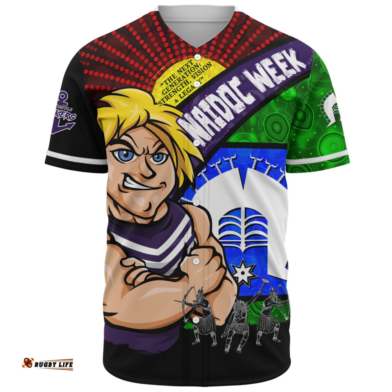 Amazing Aussie Fremantle NAIDOC Week Pride Edition Baseball Shirt