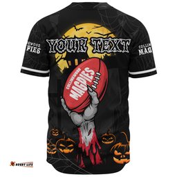 Amazing Aussie Collingwood Full Moon Fever Halloween Supporter Baseball Shirt