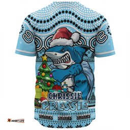 Amazing Aussie Cronulla Sutherland Sharks Aussie Ugly Christmas For Die Hard Fan Supporters Baseball Shirt