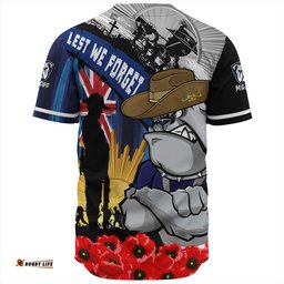 Amazing Aussie Canterbury Bankstown Bulldogs United In Spirit Anzac Day Tribute Baseball Shirt