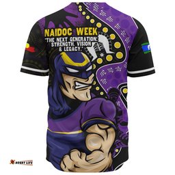 Amazing Aussie Melbourne Storm NAIDOC Indigenous Warrior Spirit Baseball Shirt