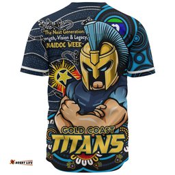 Amazing Aussie Gold Coast Titans Spirit Of NAIDOC Series Baseball Shirt