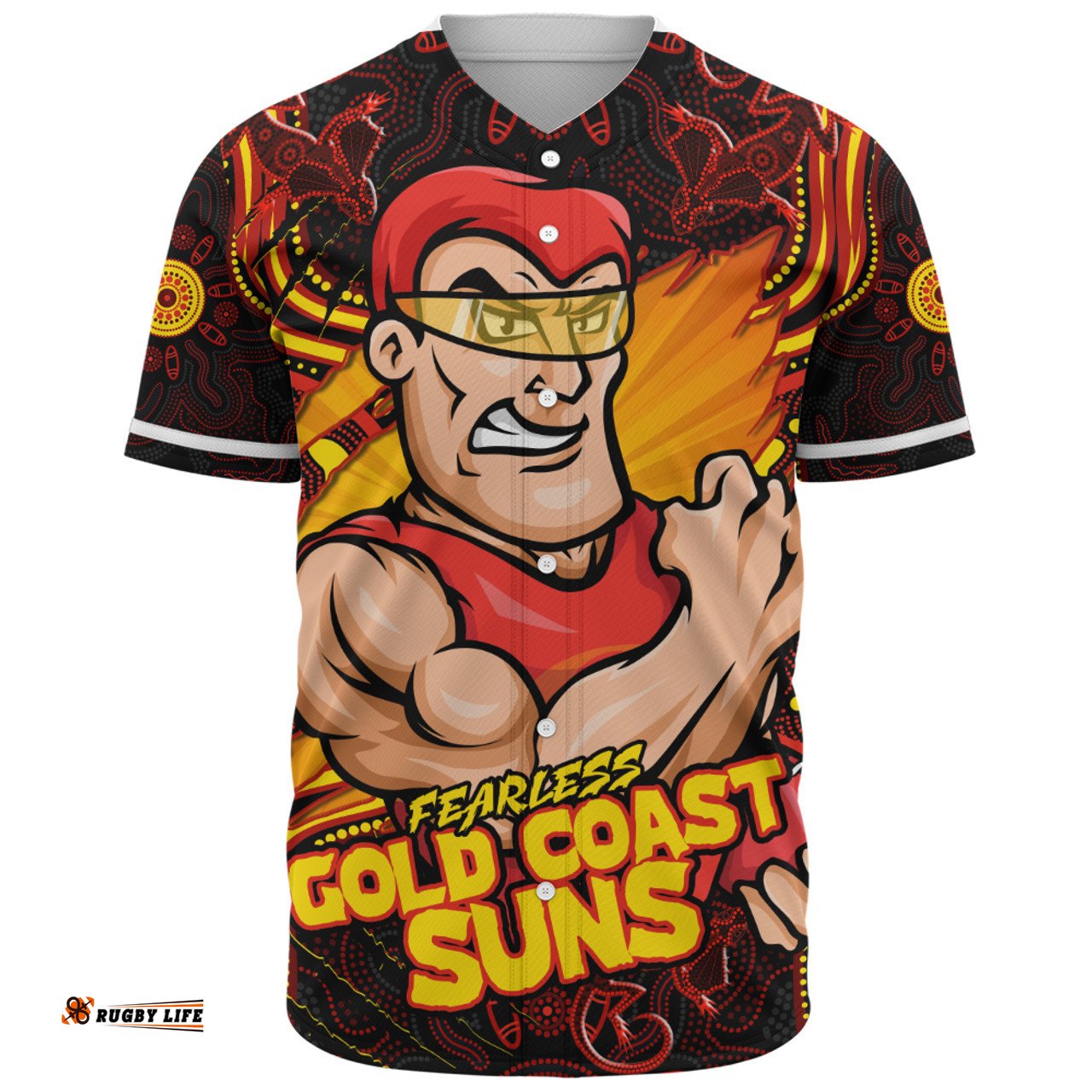 Amazing Aussie Gold Coast SUNS Spirit Warriors Of The Game Baseball Shirt
