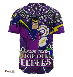 Amazing Aussie Melbourne Storm Naidoc Week Custom Melbourne Storm For Our Elders Baseball Shirt