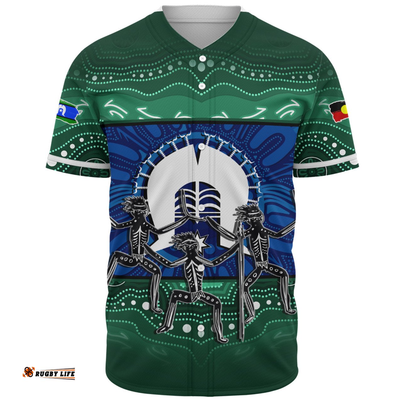 Amazing Aussie Indigenous Australian Aboriginal Torres Warrior Spirit NAIDOC Week Dance Edition Baseball Shirt