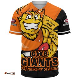 Amazing Aussie GWS GIANTS Australian Football Finals Premiership Spirit Baseball Shirt