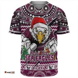 Amazing Aussie Manly Warringah Sea Eagles Aboriginal Xmas Special Ugly Christmas Style Baseball Shirt
