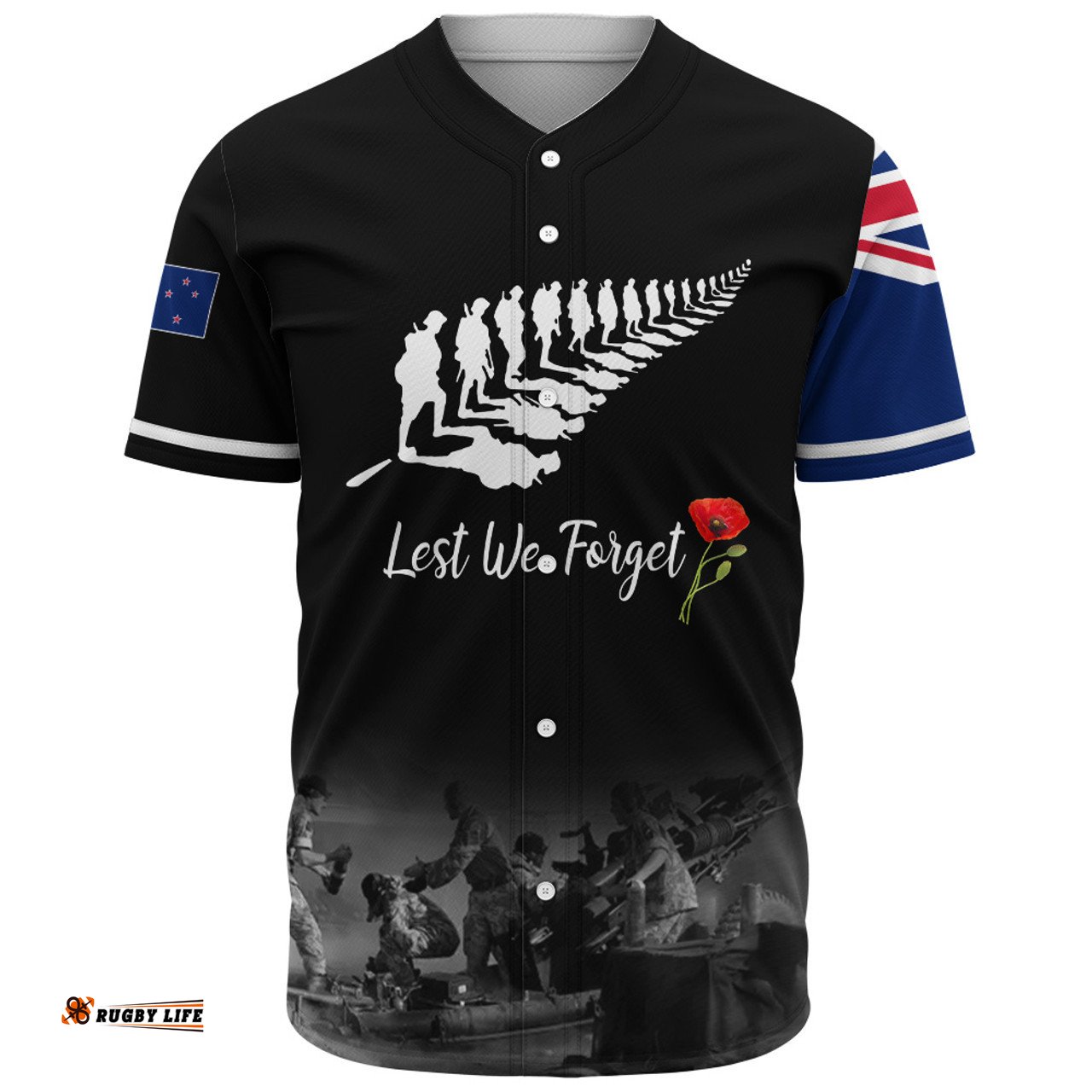 Amazing Aussie New Zealand Anzac Day Custom Stand For The Flag Kneel For The Fallen Shirt Baseball Shirt